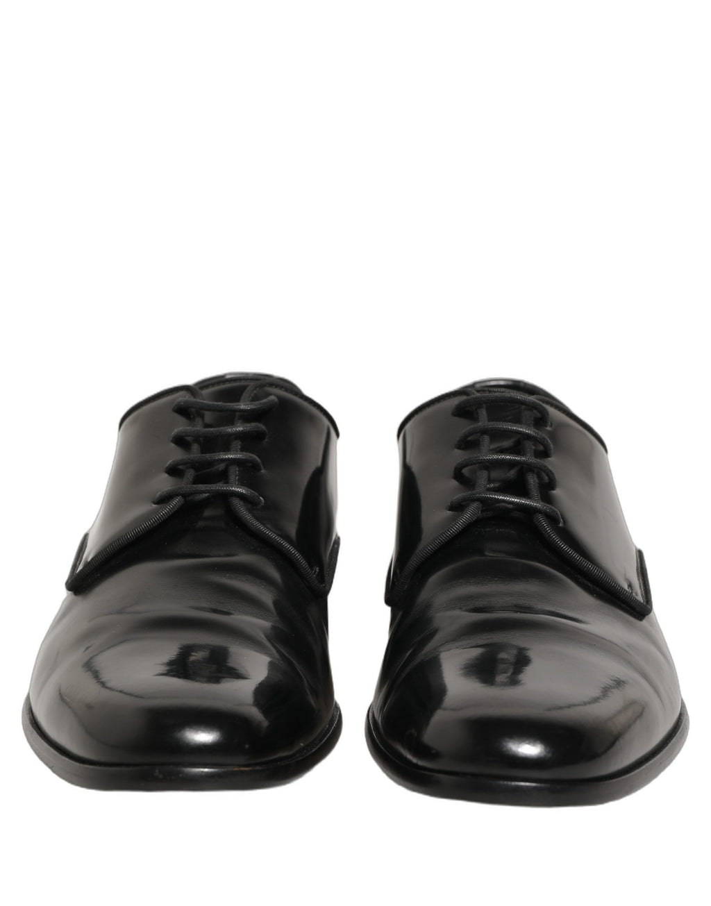 Dolce & Gabbana Black Leather Men Derby Dress Formal Shoes