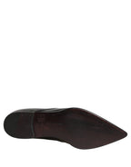 Dolce & Gabbana Black Leather Men Derby Dress Formal Shoes