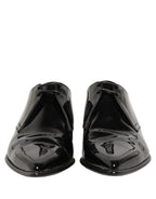 Dolce & Gabbana Black Leather Men Derby Dress Formal Shoes