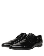 Dolce & Gabbana Black Leather Derby Dress Men Formal Shoes
