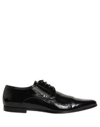Dolce & Gabbana Black Leather Derby Dress Men Formal Shoes