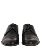 Dolce & Gabbana Dress Black Leather Lace Up Derby Shoes
