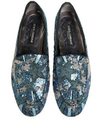 Dolce & Gabbana Multicolor Embroidered Sequin Loafers Shoes