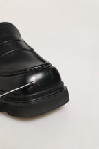 Dolce & Gabbana Black Calfskin Leather Men Dress Loafers Shoes