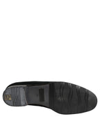 Dolce & Gabbana Black Velvet Loafers Formal Men Dress Shoes