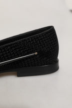 Dolce & Gabbana Black Logo Monogram Men Dress Loafers Shoes