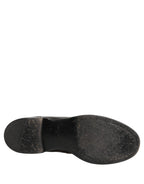 Dolce & Gabbana Black Leather Formal Men Dress Loafers Shoes