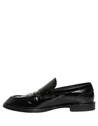 Dolce & Gabbana Black Leather Formal Men Dress Loafers Shoes