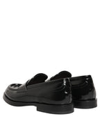 Dolce & Gabbana Black Leather Formal Men Dress Loafers Shoes