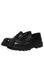 Dolce & Gabbana Black Calfskin Leather Men Dress Loafer Shoes