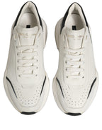 Dolce & Gabbana White Black Daymaster Low Top Sneakers Shoes