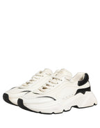 Dolce & Gabbana White Black Daymaster Low Top Sneakers Shoes