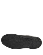Dolce & Gabbana Black Leather Logo Low Top Men Sneakers Shoes