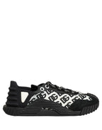 Dolce & Gabbana Black Logo Lace Up Low Top NS1 Men Sneakers Shoes