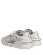 Dolce & Gabbana White Leather Portofino Space Sneakers Shoes