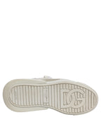 Dolce & Gabbana White Leather Portofino Space Sneakers Shoes