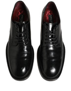 Dolce & Gabbana Black Leather Lace Up Derby Dress Men Shoes