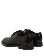 Dolce & Gabbana Black Leather Lace Up Derby Dress Men Shoes