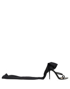 Dolce & Gabbana Stiletto Sandals Socks Knee High Boots Black