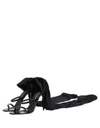 Dolce & Gabbana Stiletto Sandals Socks Knee High Boots Black