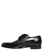 Dolce & Gabbana Black Leather Lace Up Derby Dress Shoes