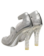 Dolce & Gabbana Clear CINDERELLA Floral Crystal Heels Shoes