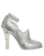 Dolce & Gabbana Clear CINDERELLA Floral Crystal Heels Shoes