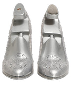 Dolce & Gabbana Clear CINDERELLA Floral Crystal Heels Shoes