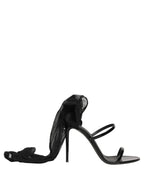 Dolce & Gabbana Black Stiletto Sandals Socks High Boots Shoes