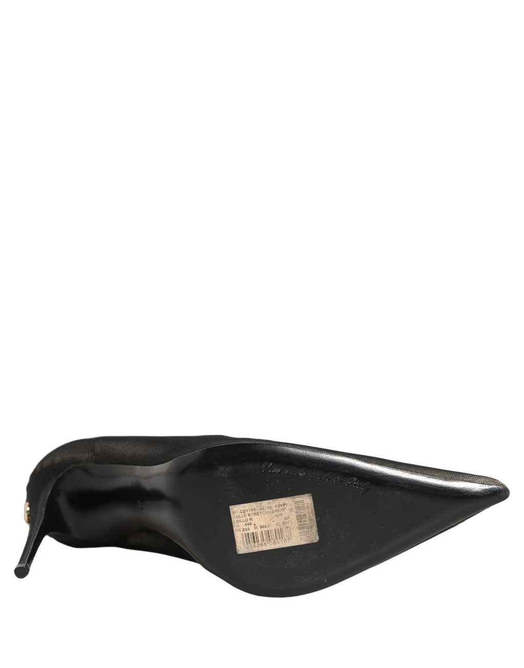 Dolce & Gabbana Black Mesh Stiletto High Heels Pumps Shoes