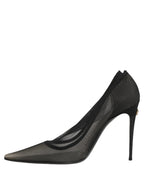 Dolce & Gabbana Black Mesh Stiletto High Heels Pumps Shoes