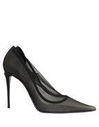 Dolce & Gabbana Black Mesh Stiletto High Heels Pumps Shoes