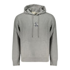 Calvin Klein Gray Cotton Men's Hoodie