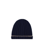Brunello Cucinelli Blue Cashmere Beanie
