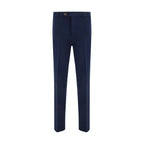 Brunello Cucinelli Blue Cotton Casual Pants