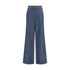 Fendi Blue Cotton Jeans Denim