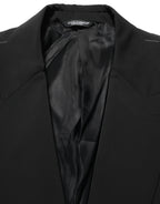 Dolce & Gabbana Black Single Breasted One Button Coat Blazer