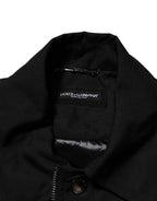 Dolce & Gabbana Black Nylon Full Zip Blouson Bomber Jacket