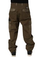 Dolce & Gabbana Brown Mid Waist Straight Cargo Trouser Pants