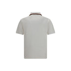 Gucci White Cotton Polo Shirt