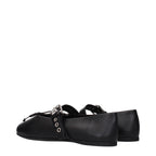 Miu Miu Black Leather Ballet Flats