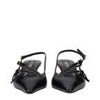 Miu Miu Black Leather High Heel Pumps