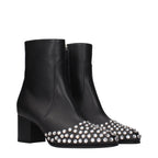 Alaïa Black Leather Ankle Boots