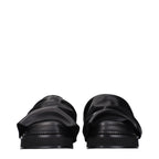 The Attico Black Leather Slippers