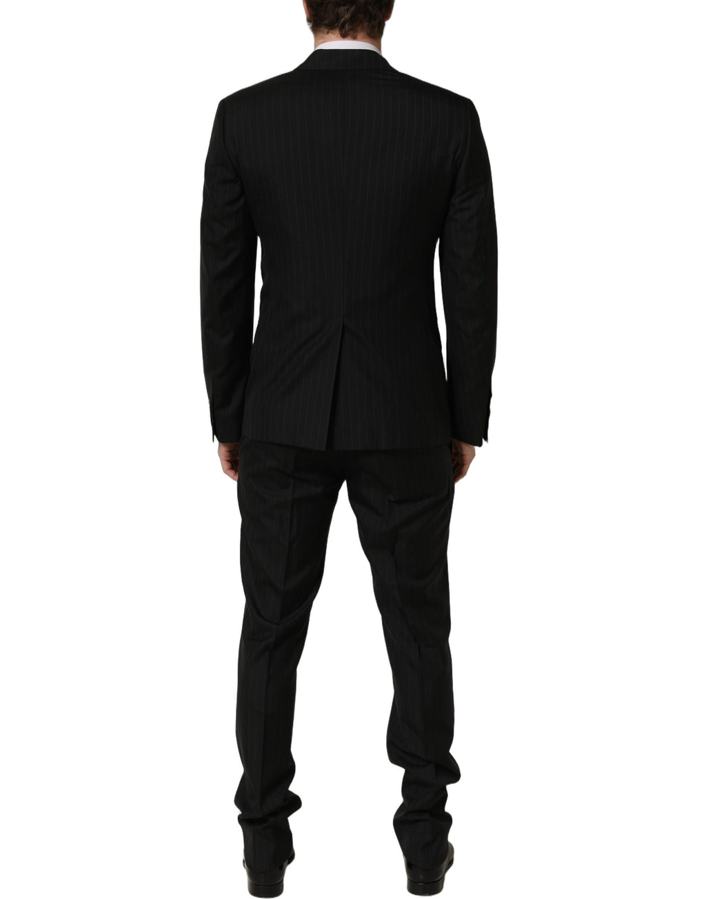 Dolce & Gabbana Black Stripes Slim Fit Formal 3 Piece Suit