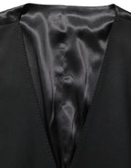 Dolce & Gabbana Black Wool Slim Fit Formal 3 Piece Men Suit
