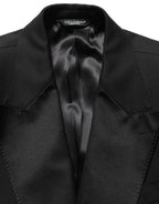 Dolce & Gabbana Black Wool Slim Fit Formal 3 Piece Men Suit