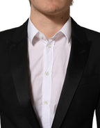 Dolce & Gabbana Black Wool Slim Fit Formal 2 Piece Men Suit