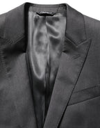 Dolce & Gabbana Gray Wool Slim Fit Formal 2 Piece Men Suit