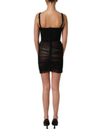 Dolce & Gabbana Black Bodycon Fitted Corset Style Mini Dress